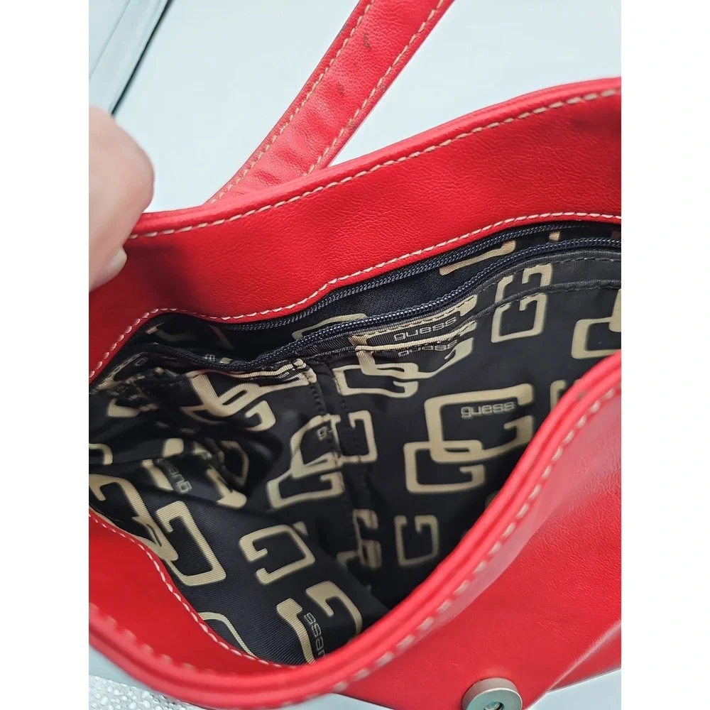 Guess red faux